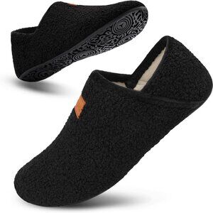 Unisex House Slippers Soft Wool Non-Slip Rubber Sole Travel Indoor Outdoor